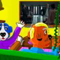 Vienaturtis - Musė ir Pupsis Šunėnai namie per televizorių žiūri filmo "Raudonasis žvirblis" erotinę sceną