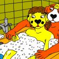 Vienaturtis - Raigardas Šunėnas su mergina Vilija mėgaujasi savo pačių artumu vonioje