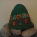 giedrasikas - Pirties kepurė ornamentuota žalia
