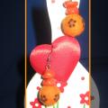 ramsiukas - Oranžiniai auskarai "Gėlės "