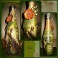 Šampano butelis "Laimės paukštis "