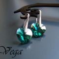 Swarovski emerald heart