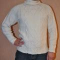 Baltas vyriškas megztinis